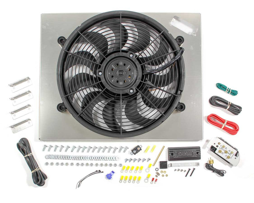 Derale DER66822 PWM Single RAD Fan/ Aluminum Shroud Assembly