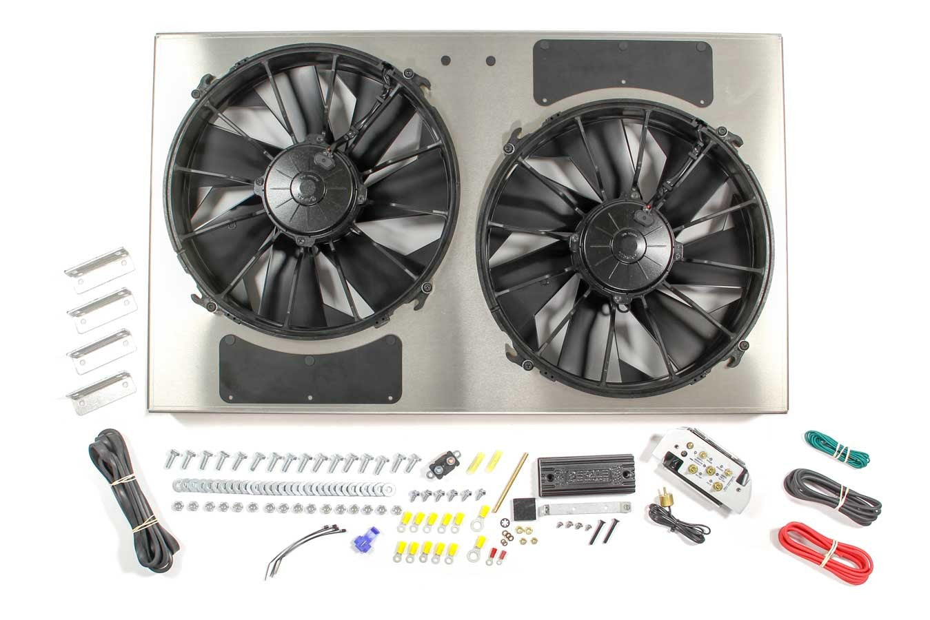 Derale DER66838 PWM Dual RAD Fan/ Aluminum Shroud Assembly