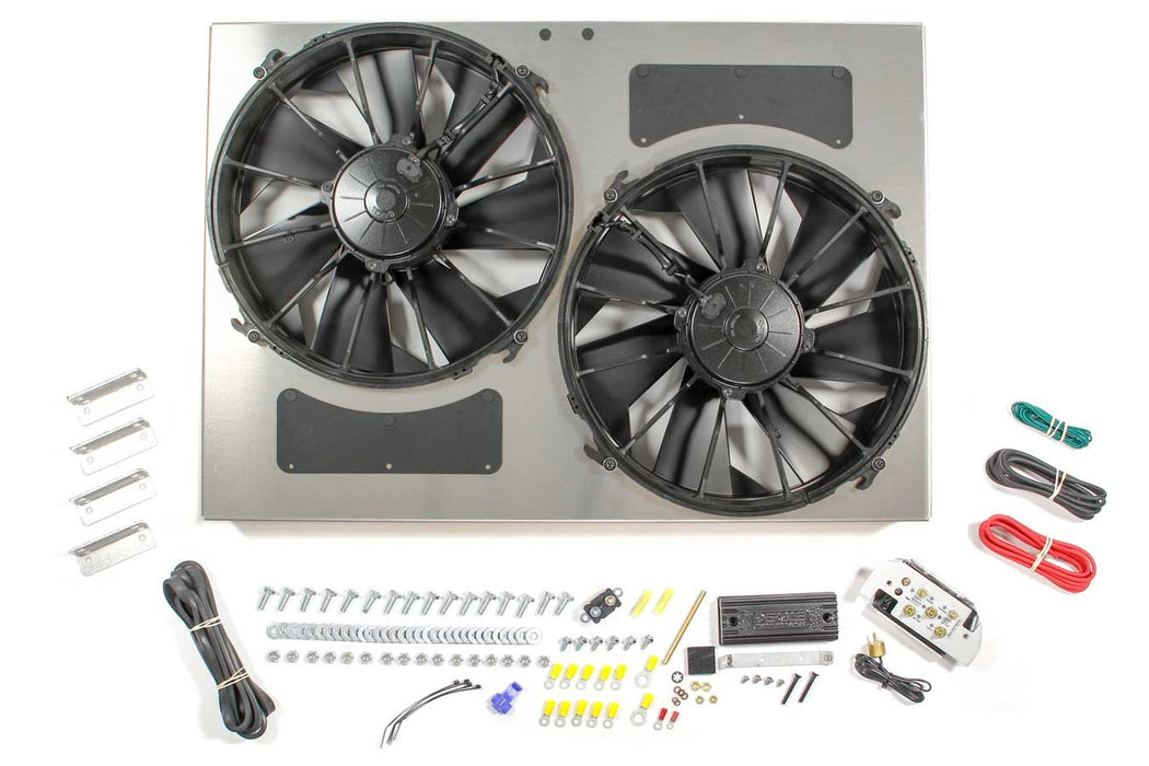 Derale DER66842 PWM Dual RAD Fan/ Aluminum Shroud Assembly