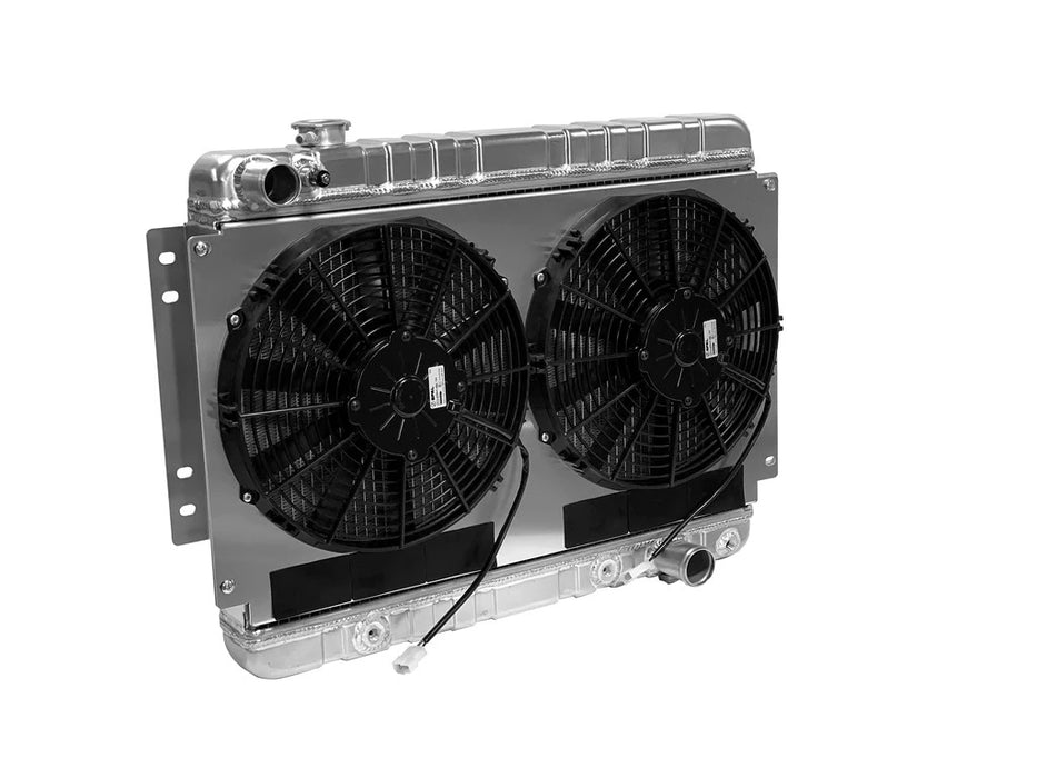 Dewitts Radiator DEW32-4139002A Radiator w/Fans Chevelle 66-67 Auto Trans Raw