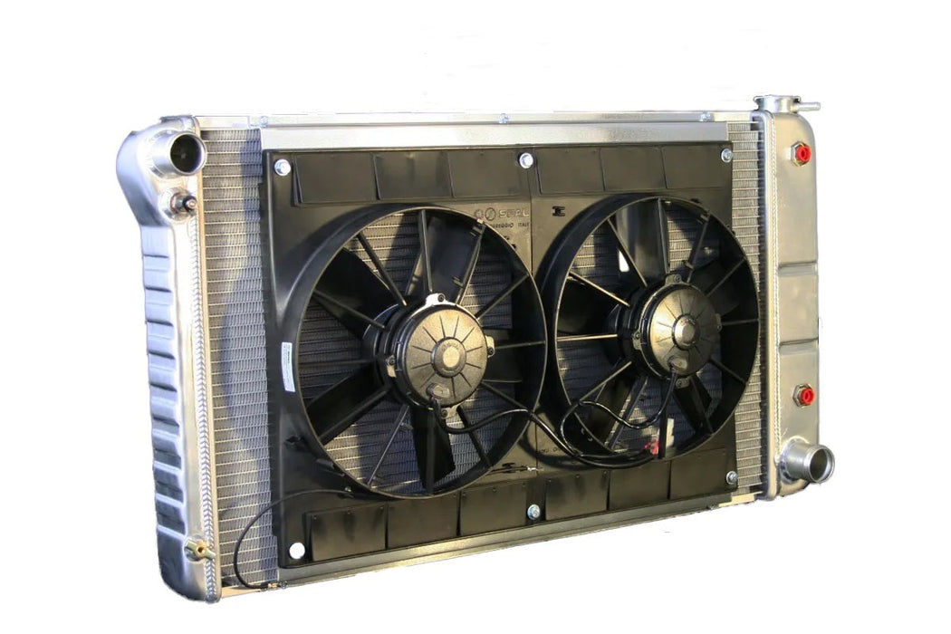 Dewitts Radiator DEW32-4139003A Radiator w/Fans Chevelle 68-72 Auto Trans Raw