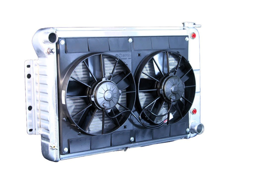 Dewitts Radiator DEW32-4139022A Radiator w/Fans Camaro 67-69 BBC Auto Trans Raw
