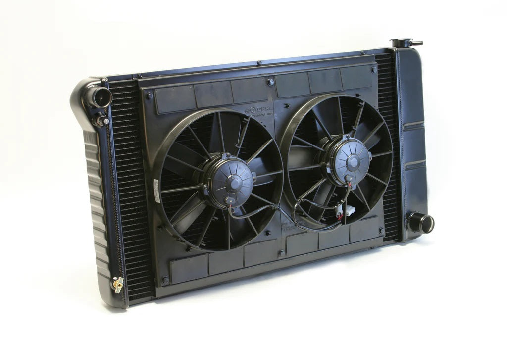 Dewitts Radiator DEW32-4239003M Radiator w/Fans Chevelle 68-72 Manual Trans Black