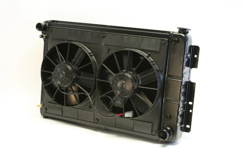 Dewitts Radiator DEW32-4239022M Radiator w/Fans Camaro 67-69 BBC Man Trans Blk