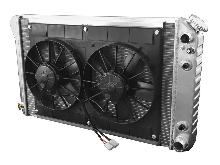Dewitts Radiator DEW32-6139005A Radiator w/Fans Camaro 70-81 LS Auto Trans Raw