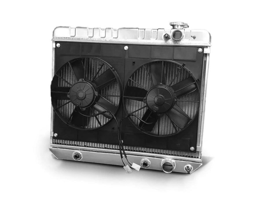 Dewitts Radiator DEW32-6139010A Radiator w/Fans Nova 62-67 LS Auto Trans Raw