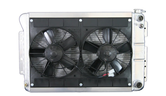 Dewitts Radiator DEW32-6139022M Radiator w/Fans Camaro 67-69 LS Man Trans Raw
