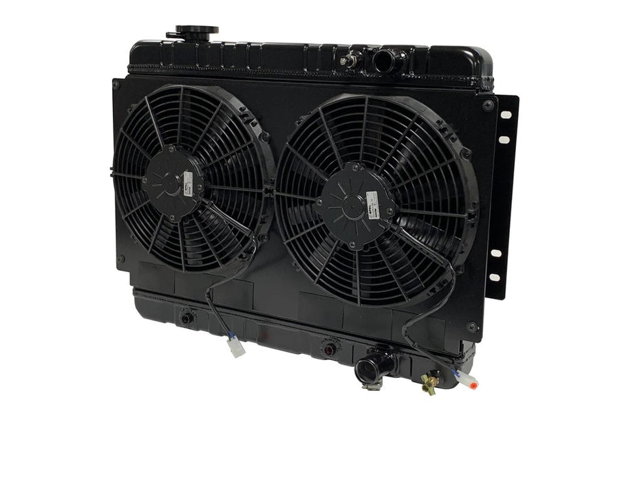 Dewitts Radiator DEW32-6239003A Radiator w/Fans Chevelle 68-72 LS Auto Trans Blk