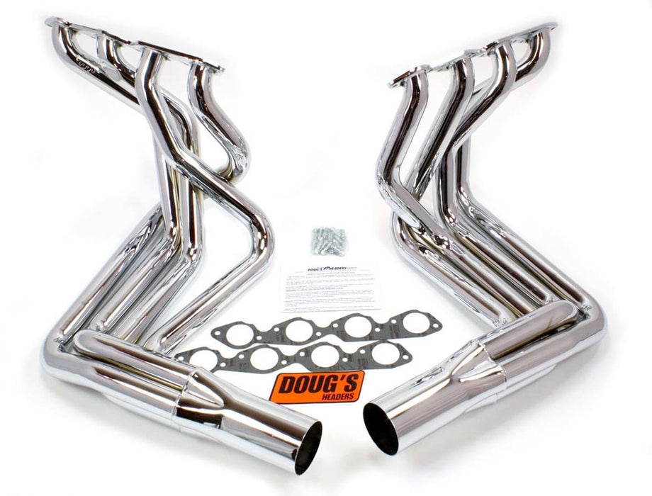 Dougs Headers BBC Side Mount Headers Chrome 63-82 Vette DGHD381-C