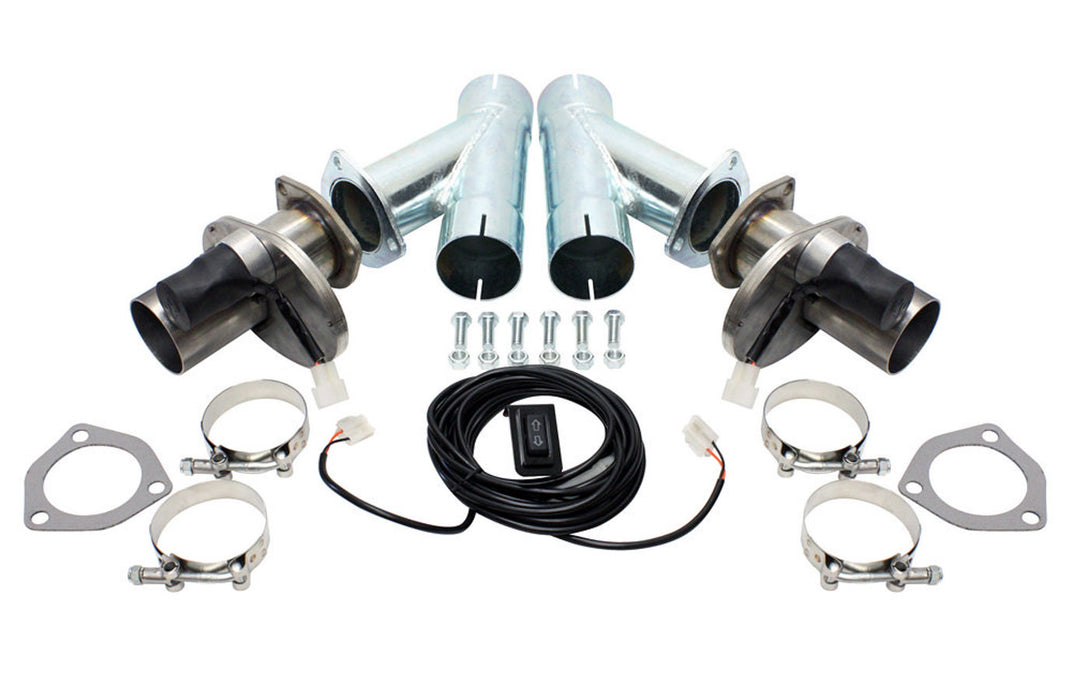 Dougs Headers DGHDEC250AK 2.5in Exhaust Cutout Kit Electric (pair)