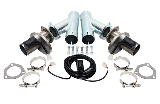 Dougs Headers DGHDEC250AK 2.5in Exhaust Cutout Kit Electric (pair)