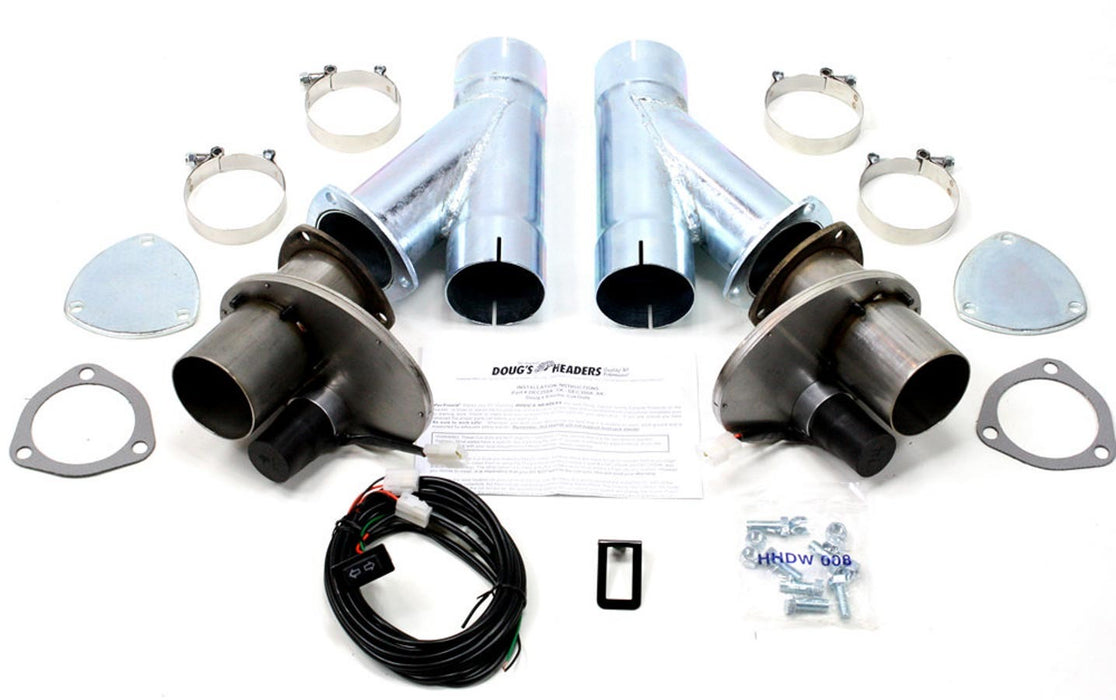 Dougs Headers DGHDEC300AK Electric Exhaust Cut-Outs - 3.00 (Pair)