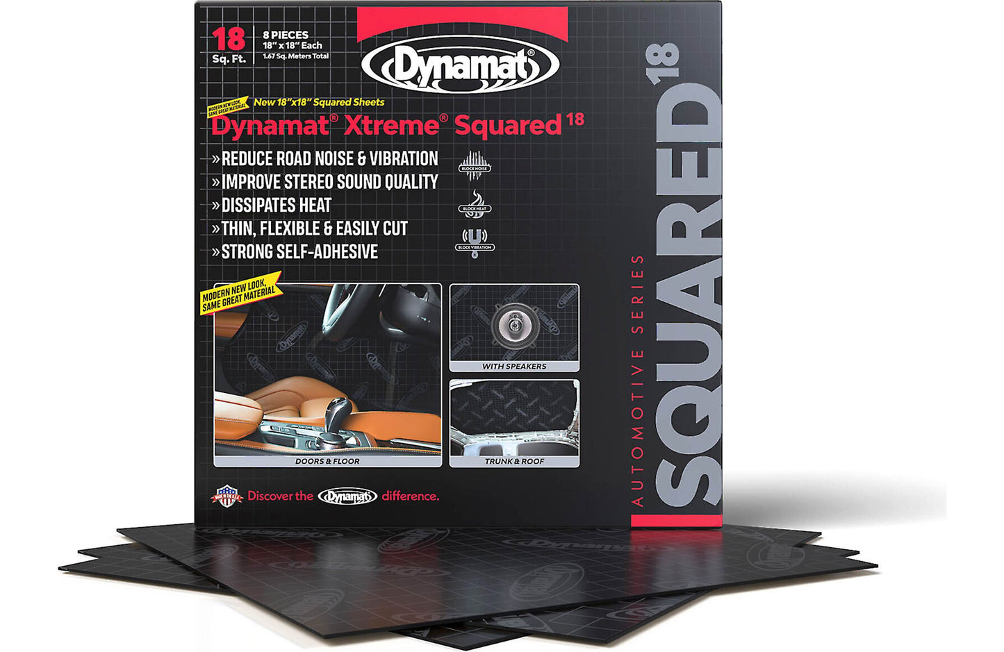 Dynamat DMT10420 Xtreme Mat Squared 8 - 18in Square Sheets