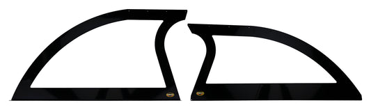 Dominator Race Products DOM805-AL-BK Aluminum Sails Black Pair Open Style