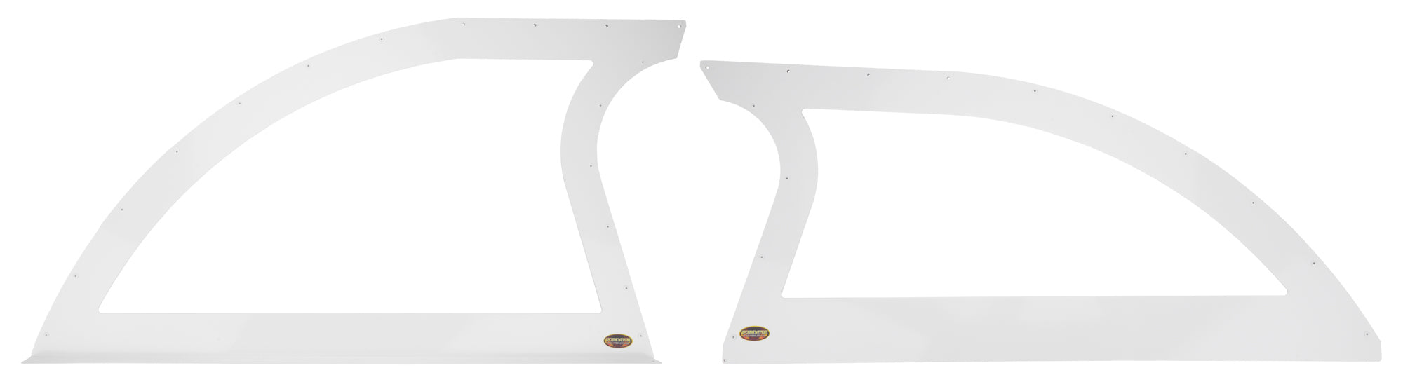 Dominator Race Products DOM805-AL-WH Aluminum Sails White Pair Open Style