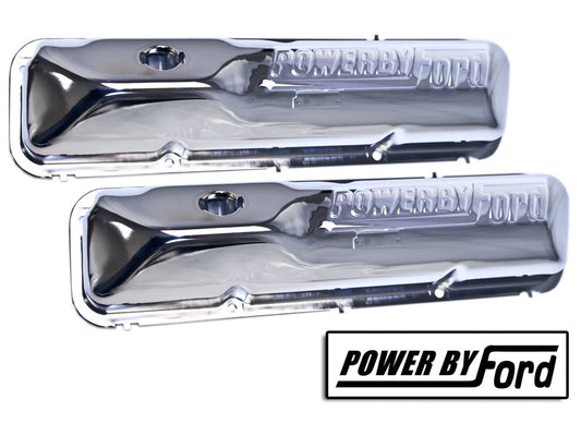 Drake Automotive Group DRAC6OZ-6A582-C 390/428 Valve Cover Chrome Power By Ford