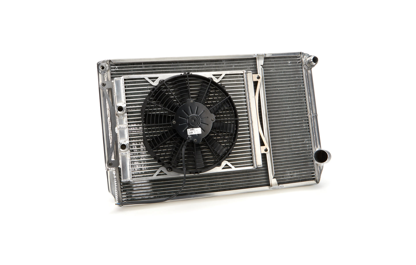 Fluidyne Performance DUNMGM.SLM.CLOSED Radiator Dbl 29x18 W/Oil Cooler Fan w/o Fill