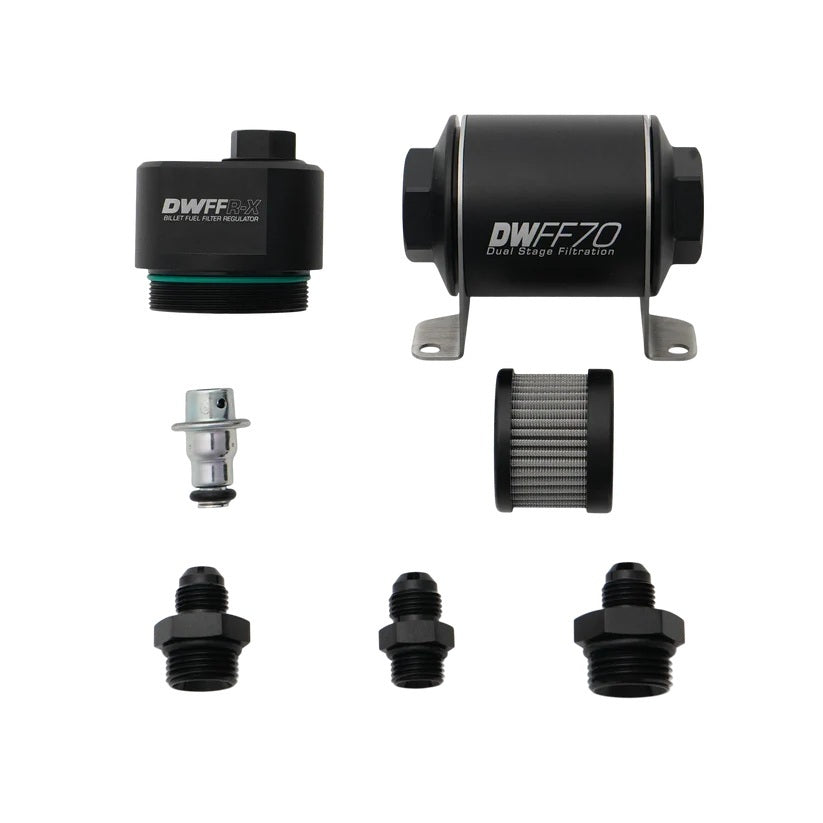 Deatschwerks DWK8-FFR-070-010K-6 70mm Billet Filter Reg 10 Micron 6AN Fittings