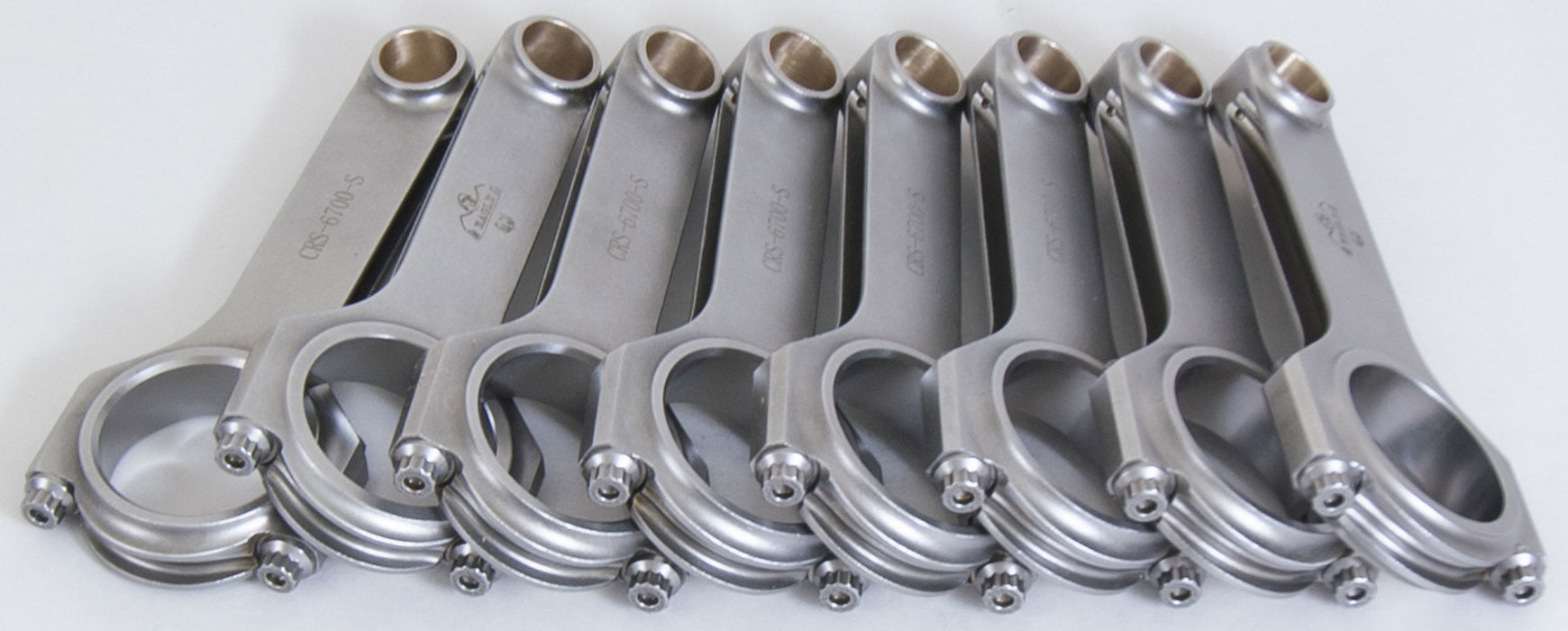 Eagle EAGCRS67003D2000 BBC 4340 Forged H-Beam Rods- 6.700in w/ARP 2000