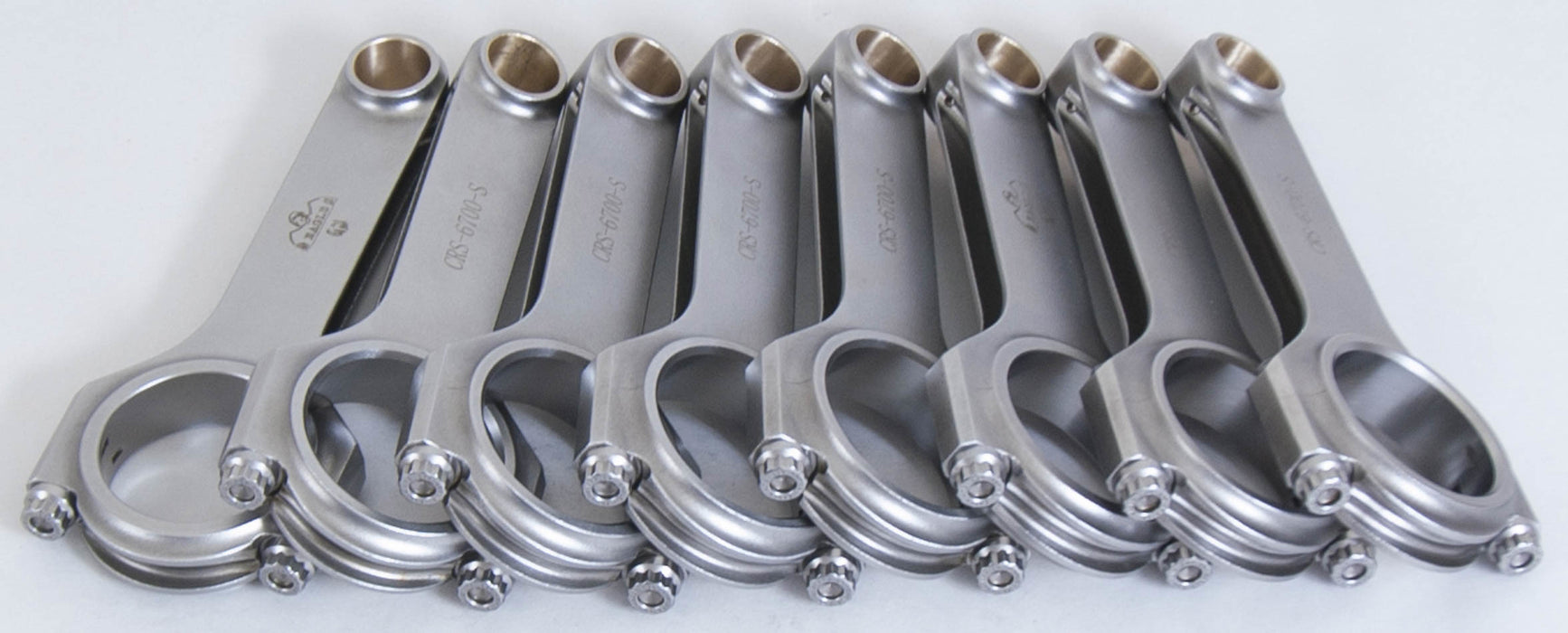 Eagle EAGCRS67003DL19 BBC 4340 Forged H-Beam Rods 6.700in w/L19 Bolts