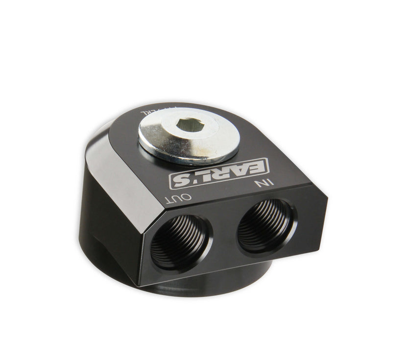 Earls EAR1179ERL Oil Filter Adapter w/90 Deg -10 ORB Port
