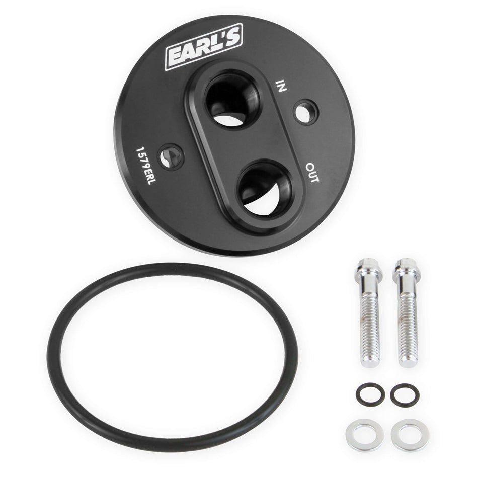 Earls EAR1579ERL Oil Filter Adapter Chevy V8 68-00 Billet Aluminum