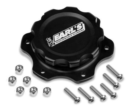 Earls EAR166016ERL Alm Fuel Cell Cap & Bung w/6 Bolt Flange