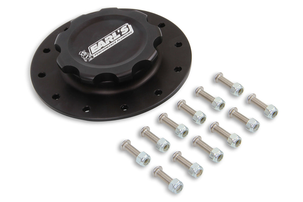 Earls EAR166017ERL Alm Fuel Cell Cap & Bung w/12 Bolt Flange