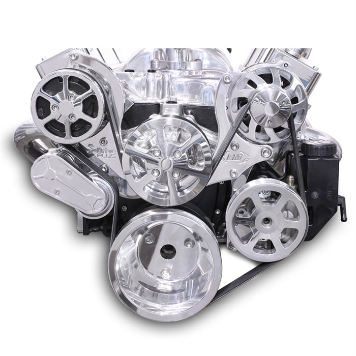 Eddie Motorsports EDDMS107-55P Serpentine Pulley Kit Small Block Chevy