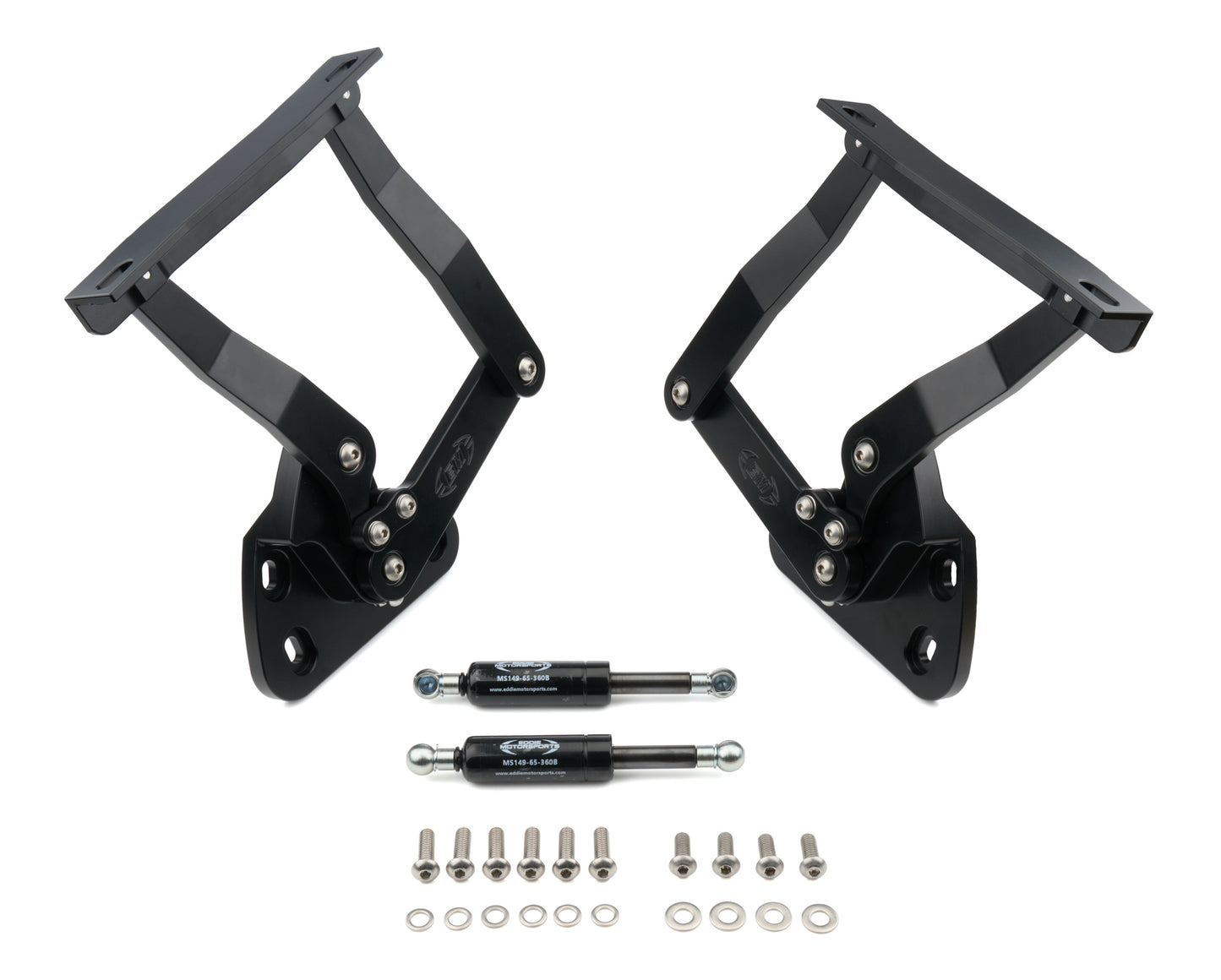 Eddie Motorsports EDDMS149-23MB Billet Hood Hinges Matte Black