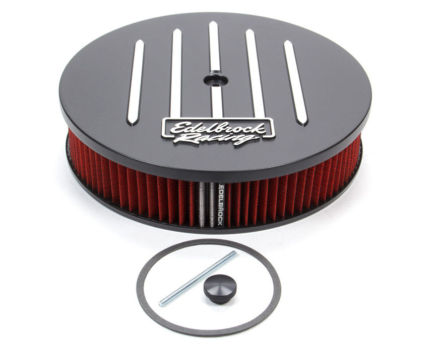 Edelbrock EDE41663 Air Cleaner Kit Race Series 14in x 3in Black