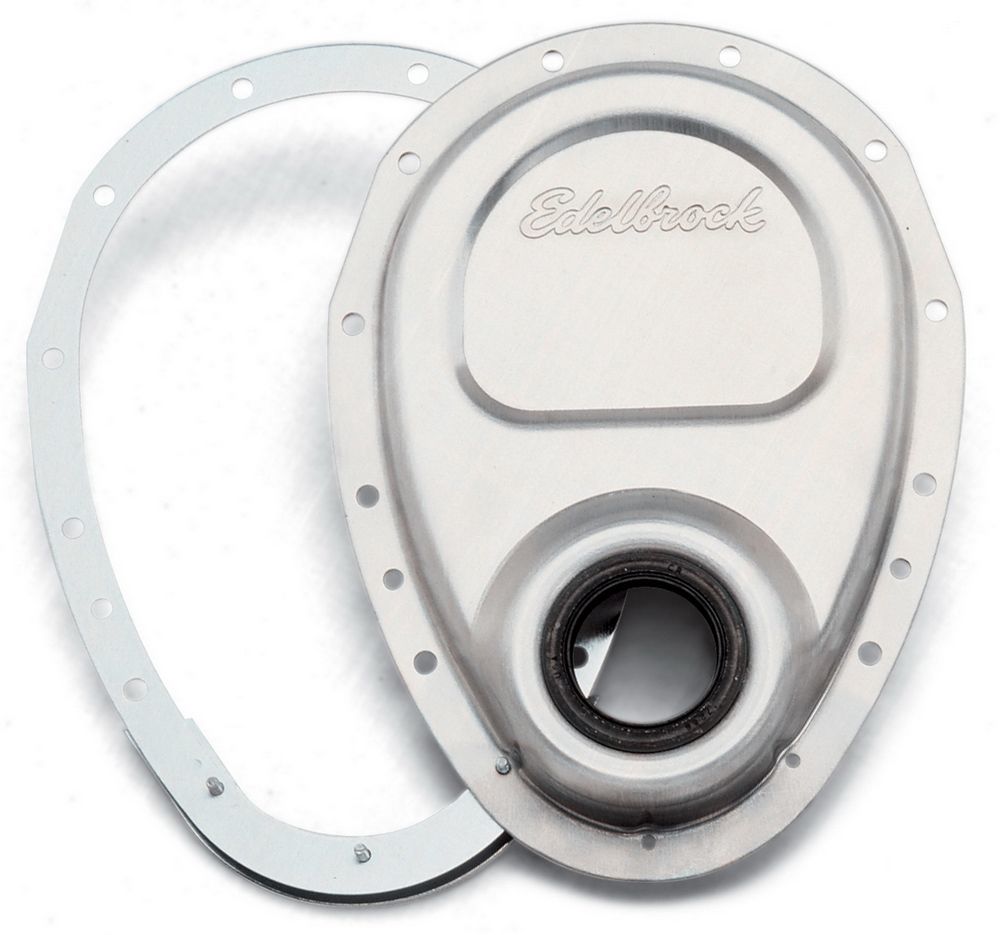 Edelbrock EDE4242 SBC Aluminum Timing Cover - 2 Piece