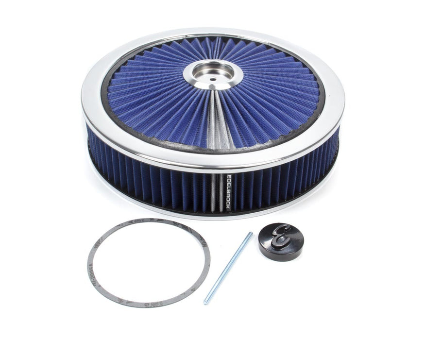 Edelbrock EDE43661 Air Cleaner Kit - 14in Dia. Breathable - Blue