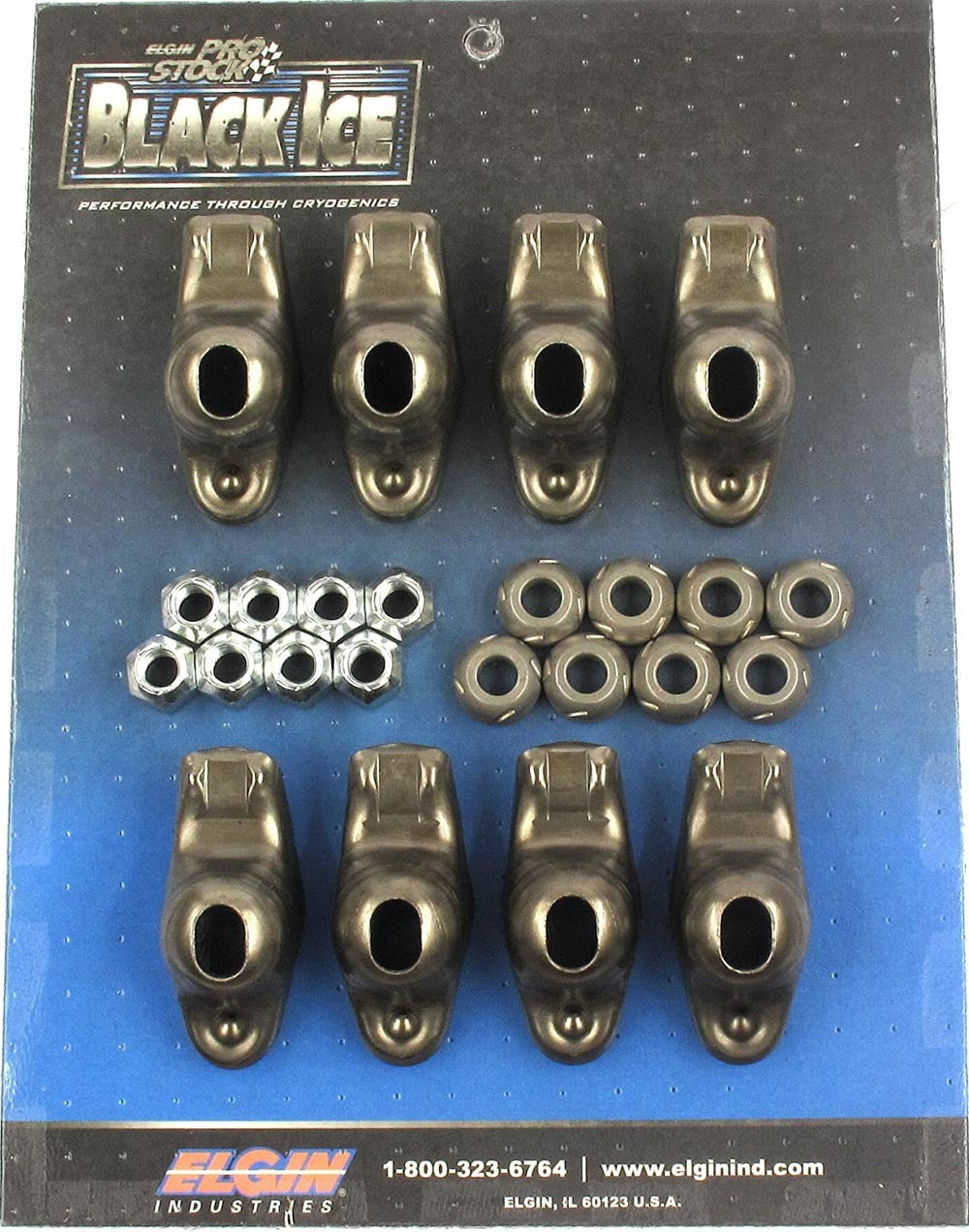 Elgin ELGICE410738 SBC Black Ice Rocker Arm Kit 1.6 Ratio (8pk)
