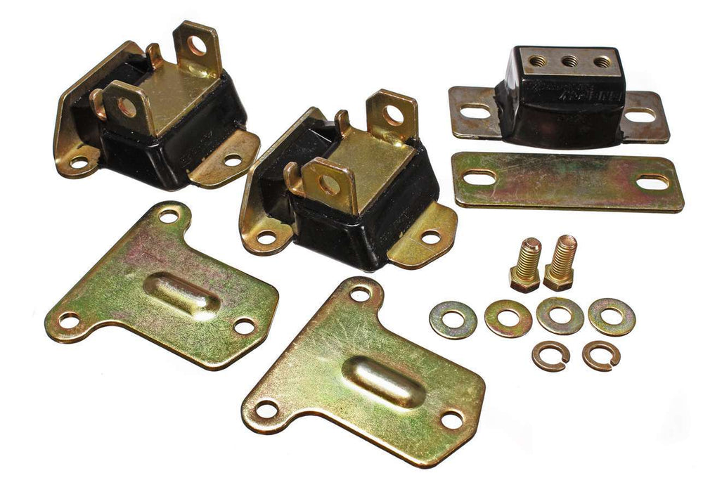 Energy Suspension ENE3-1122G Chevy V8 Motor/Trans Mnt Kit Zinc Finish Black