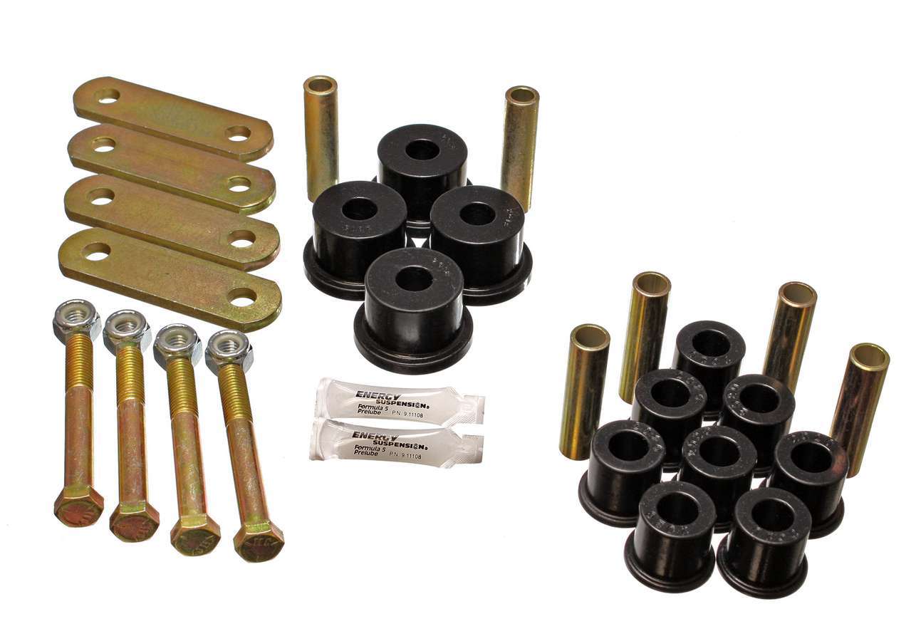 Energy Suspension ENE4-2135G 64-73 Mustang Complete Spring & Shackle Set Bla