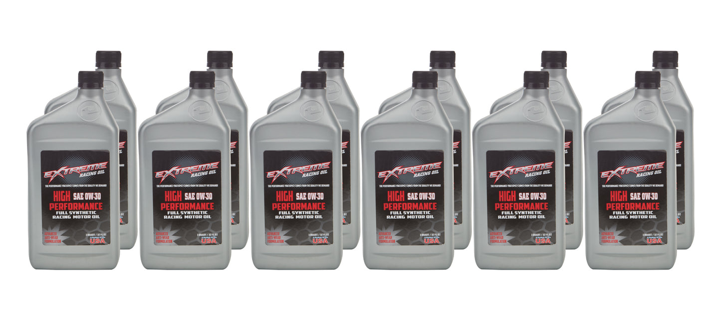 Extreme Racing Oil EROHP0W30C 0W30 Full Synthetic 12 x 1 Quart
