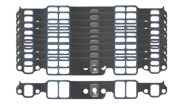 Fel-pro FEL1256B SBC Intake Gaskets 10pk Stock Port 1.23 x 1.99
