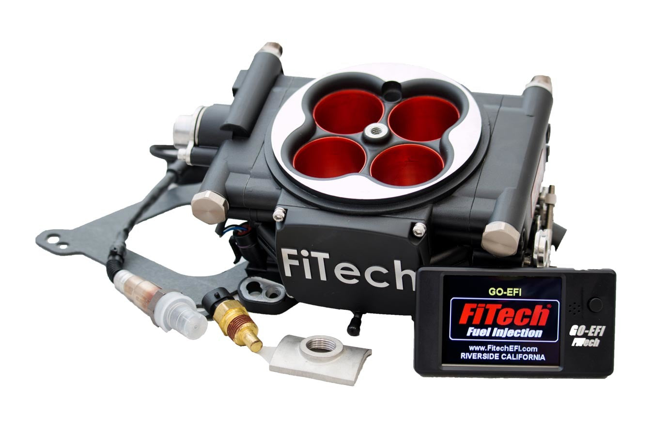 Fitech Fuel Injection FIT30004 Go EFI Power Adder 600hp Kit Matte Black