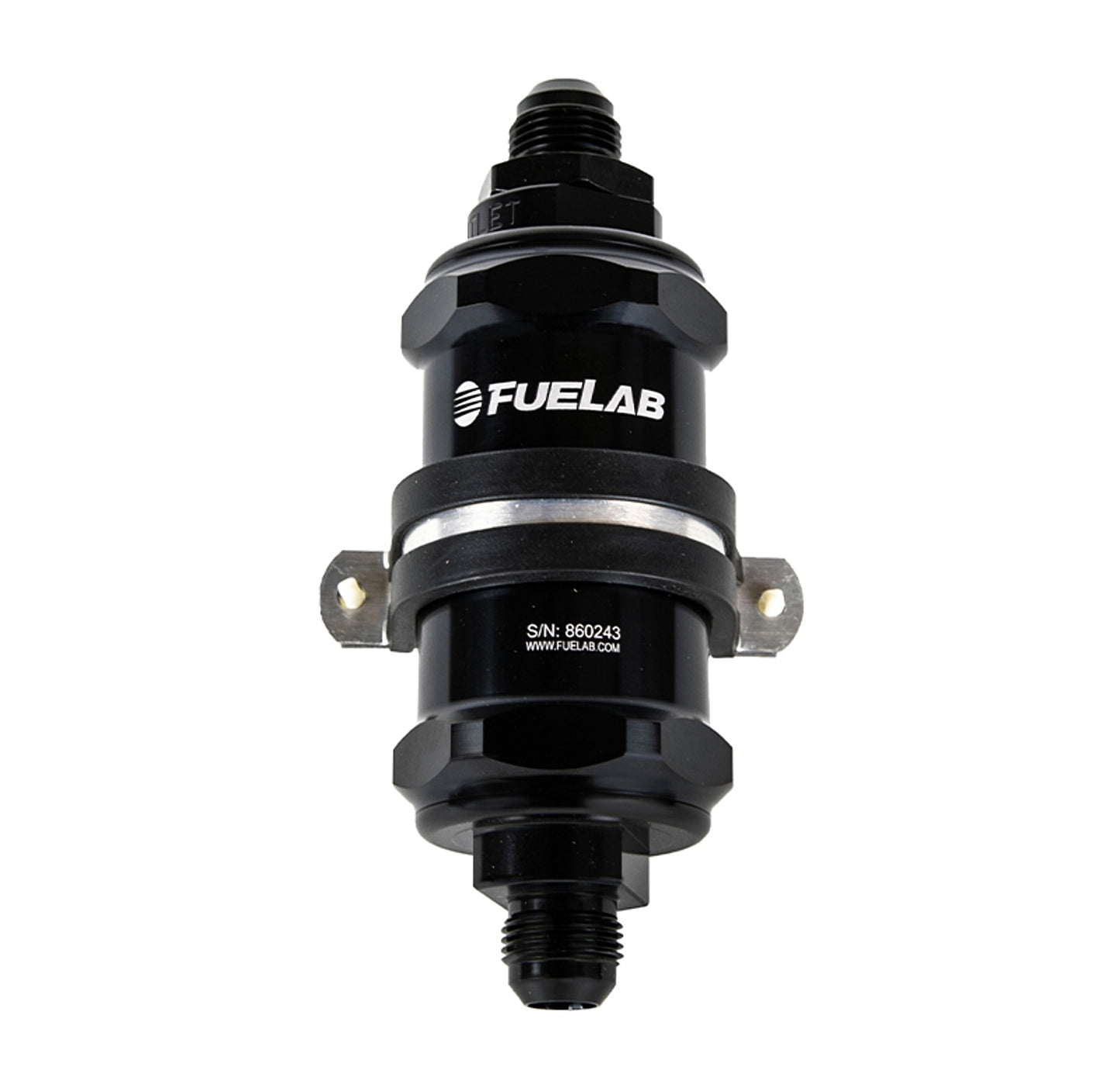 Fuelab Fuel Systems FLB84801-1 Fuel Filter In-Line 3in 10 Micron 6AN Chk Valve