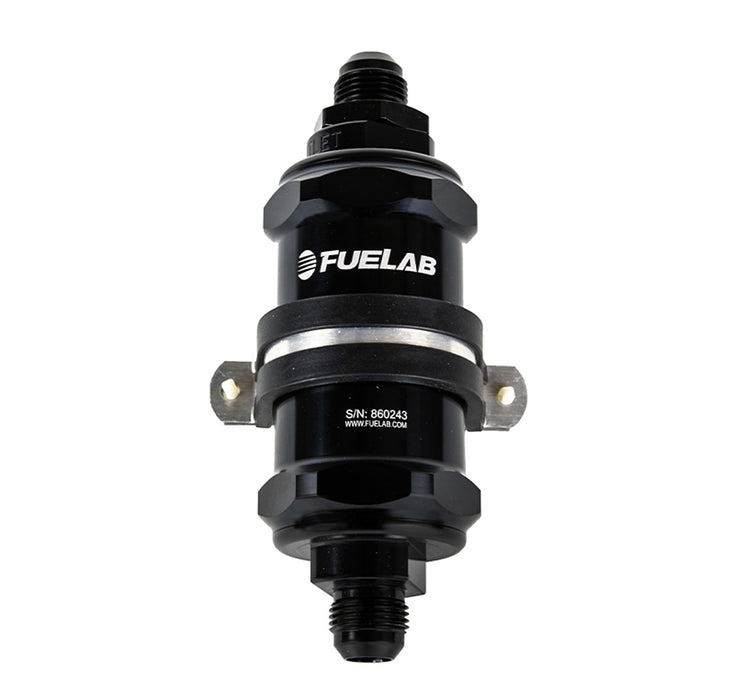 Fuelab Fuel Systems FLB84801-1 Fuel Filter In-Line 3in 10 Micron 6AN Chk Valve
