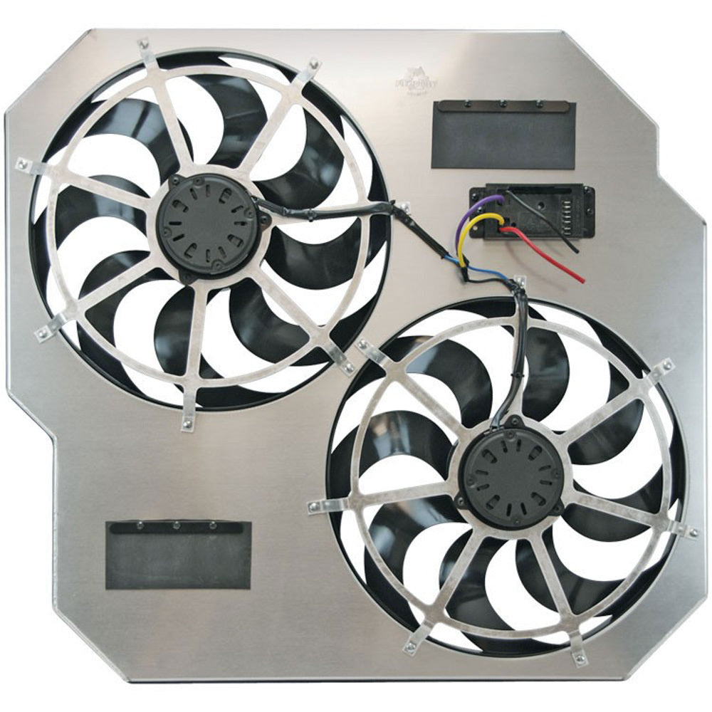 Flex-a-lite FLE104641 Fan Electric 15in DualSh rouded Puller Controls