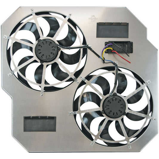 Flex-a-lite FLE104641 Fan Electric 15in DualSh rouded Puller Controls
