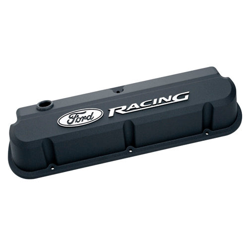 Ford FRD302-135 Slant Edge Valve Cover Set w/ Racing Logo