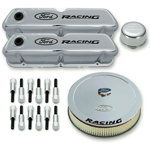 Ford Performance Parts Engine Dress up Kit Chrome w/Ford Racing Log