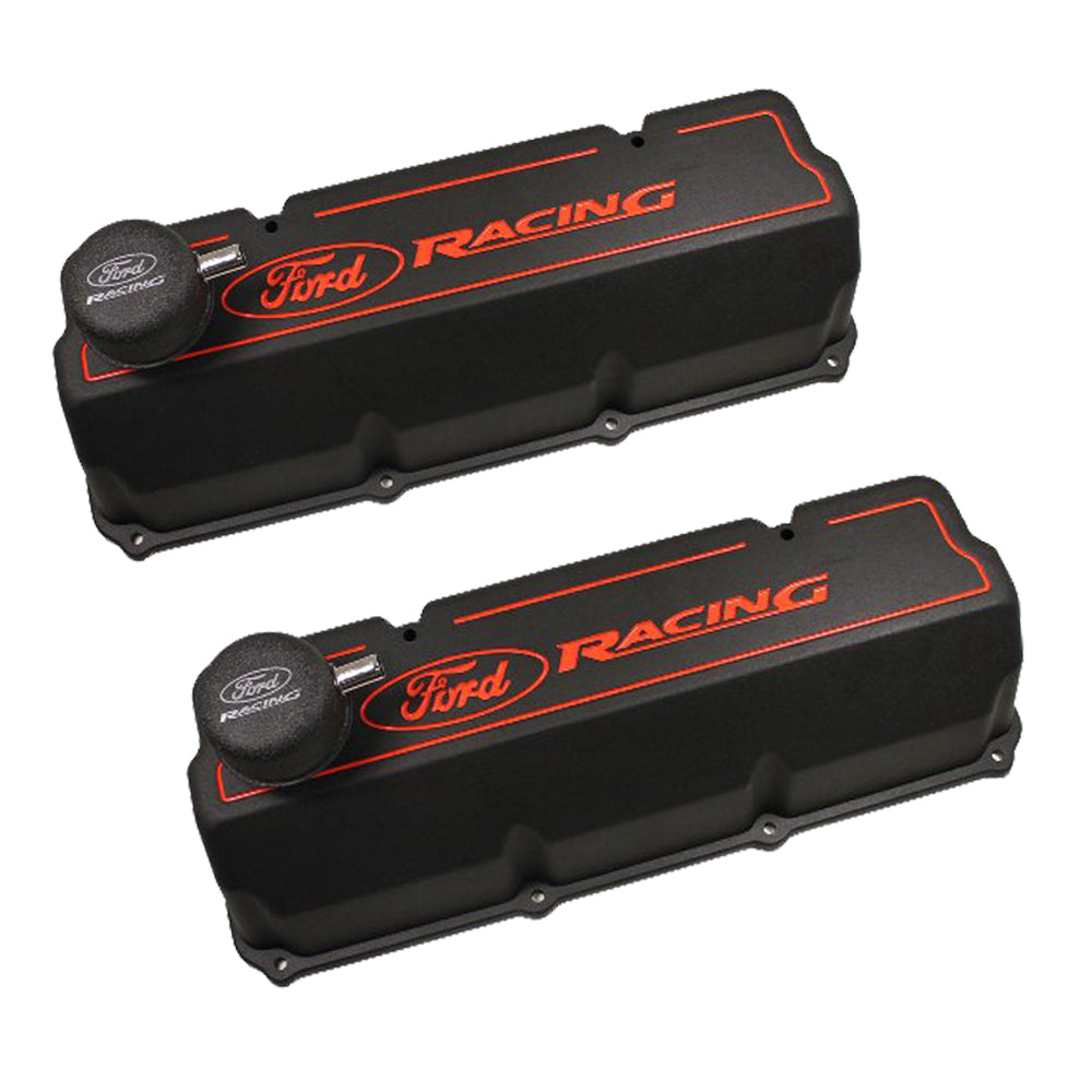 Ford Performance Parts 351C Aluminum Valve Cover Set - Black Finish