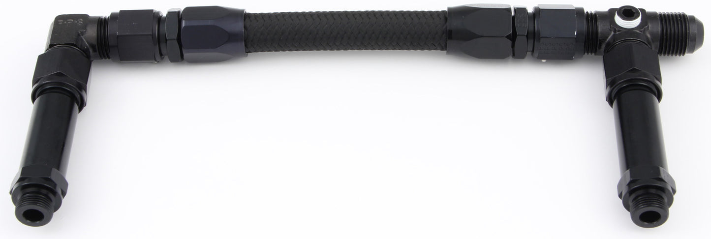 Fragola FRG930006-BL #6 Fuel Line Kit 9/16-24 Dual Inlet Demon Black