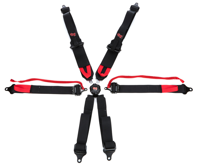 G-force GFR7601BK 6pt Harness Camlock Black SFI16.5 HNR
