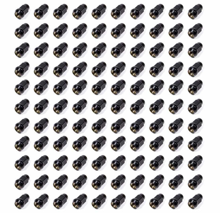 Gorilla GOR41188BC 100 Lugnuts 1/2 Acorn Bulge 3/4in Hex Black
