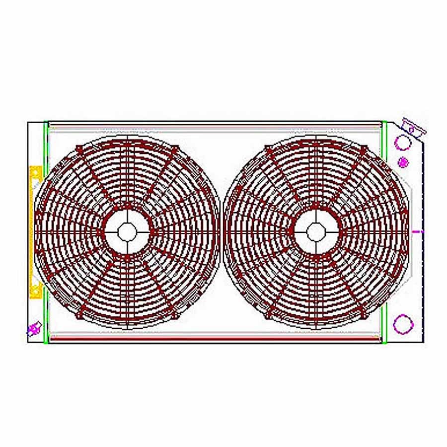 Griffin GRICU70008LS Radiator Combo Unit GM A & G Body LS Swap